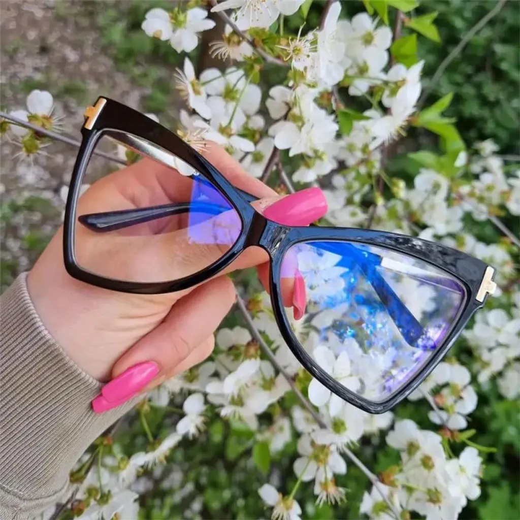 Occhiali Cat-Eye Neri UV400 147mm - Accessorio Donna Elegante Online