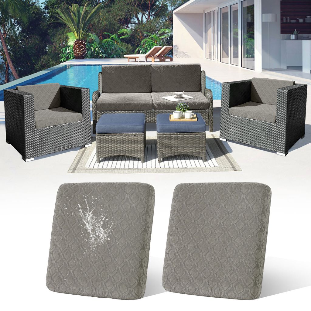 2 Stück Outdoor Kissen Wetterfest Sofabezug Wasserdicht Sofa Sitzkissenbezug Outdoor Sofa Überzug Bezüge Für Gartenpolster Sofa Cushion Cover S...