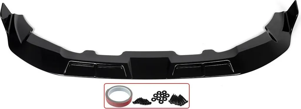 Lame de Pare-chocs Avant Noire en ABS pour une Protection Sportive