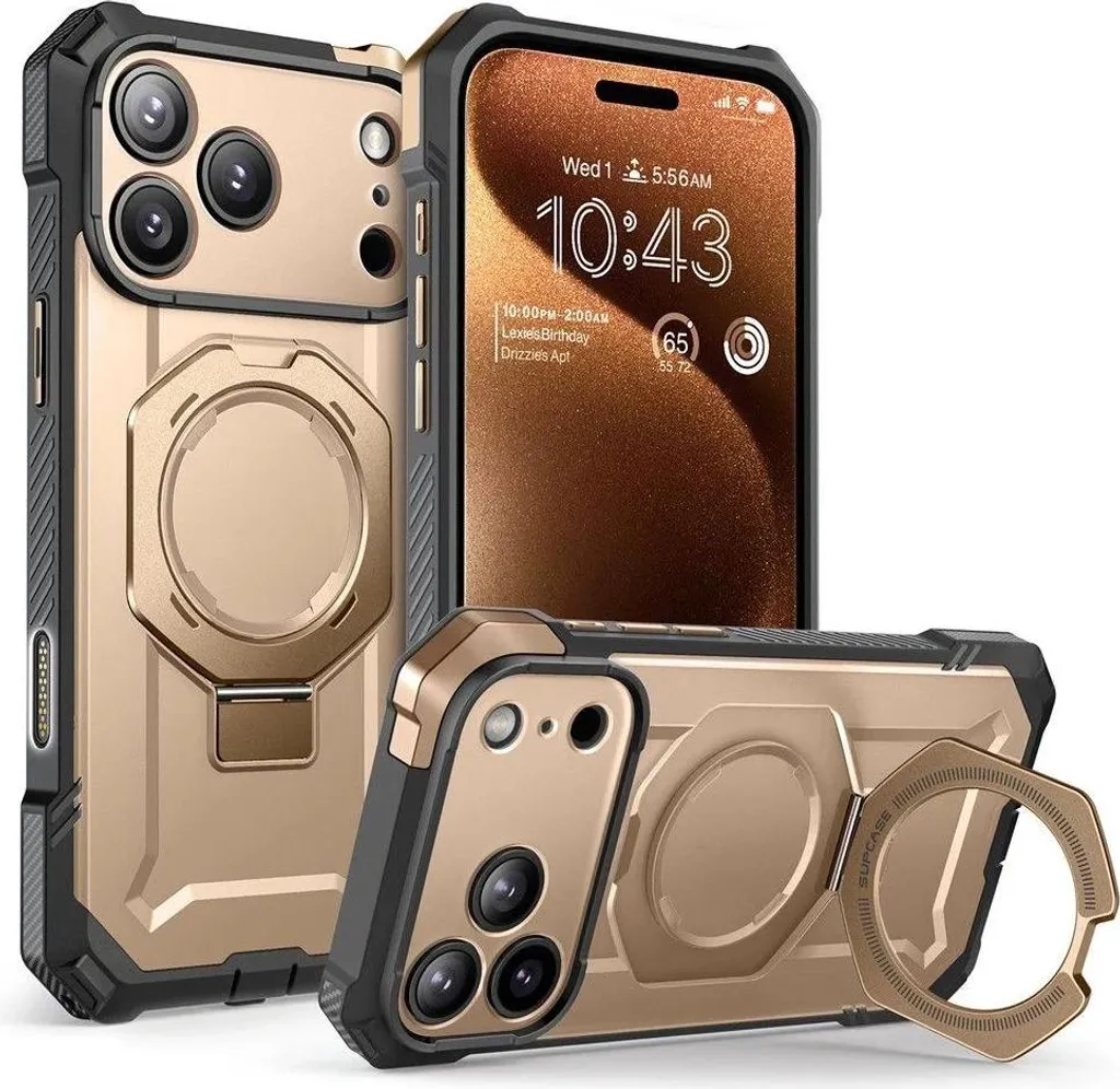 Custodia iPhone 17 Pro Max Supcase UB Grip Mag Oro - MagSafe e Stand