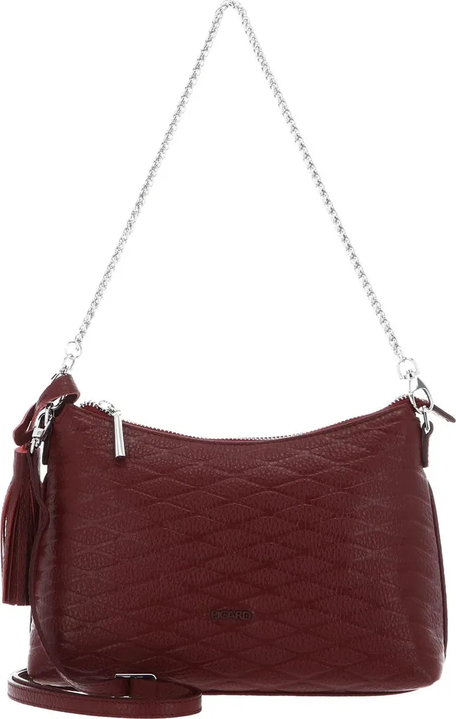 Sac à épaule PICARD Lille en cuir rouge Chianti avec bandoulière fixe