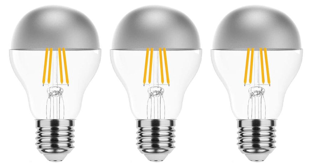 Modee E27 LED-Lampe 4W - 400lm - 2700K - Warmweiß - LED-Filament-Reflektorlampe A60 - Ersetzt 35W Halogen-Glühlampe - 3 Stück