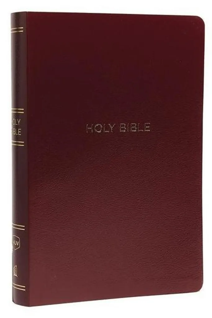 Bible de Référence NKJV avec Grands Caractères et Reliure Souple Bordeaux