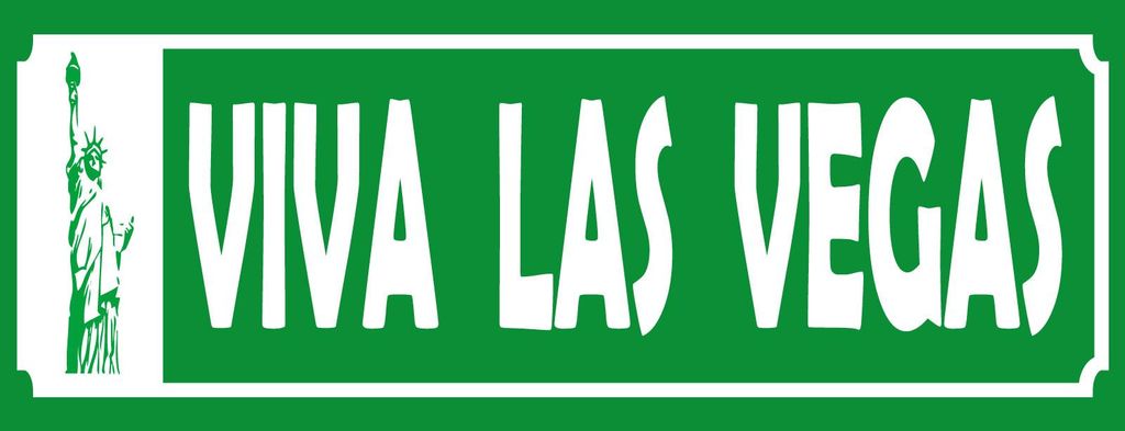 vianmo Holzschild 10x27 cm Viva Las Vegas Freiheitsstatue