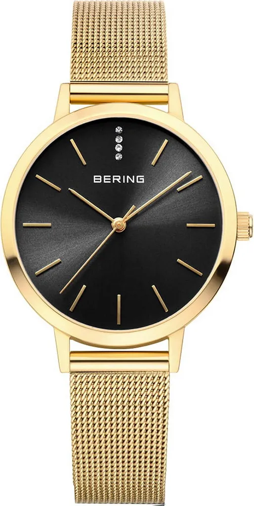 Regala un Bering 13434-332: Orologio Donna Elegante Oro e Nero