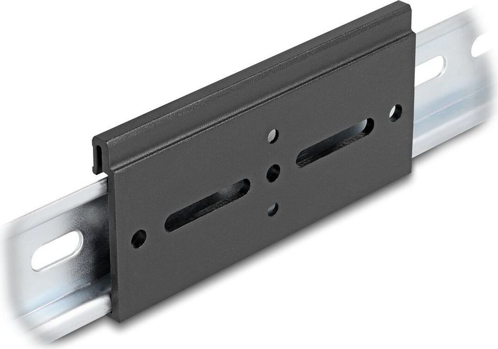 Delock Aluminium Montageclip für Hutschiene 100,0 x 47,8 mm schwarz