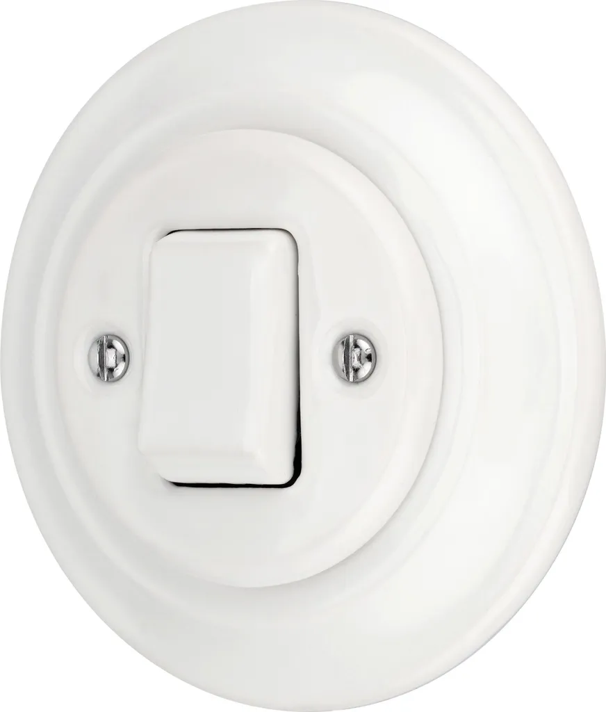 Permutateur encastré en céramique blanche style rétro série PR1