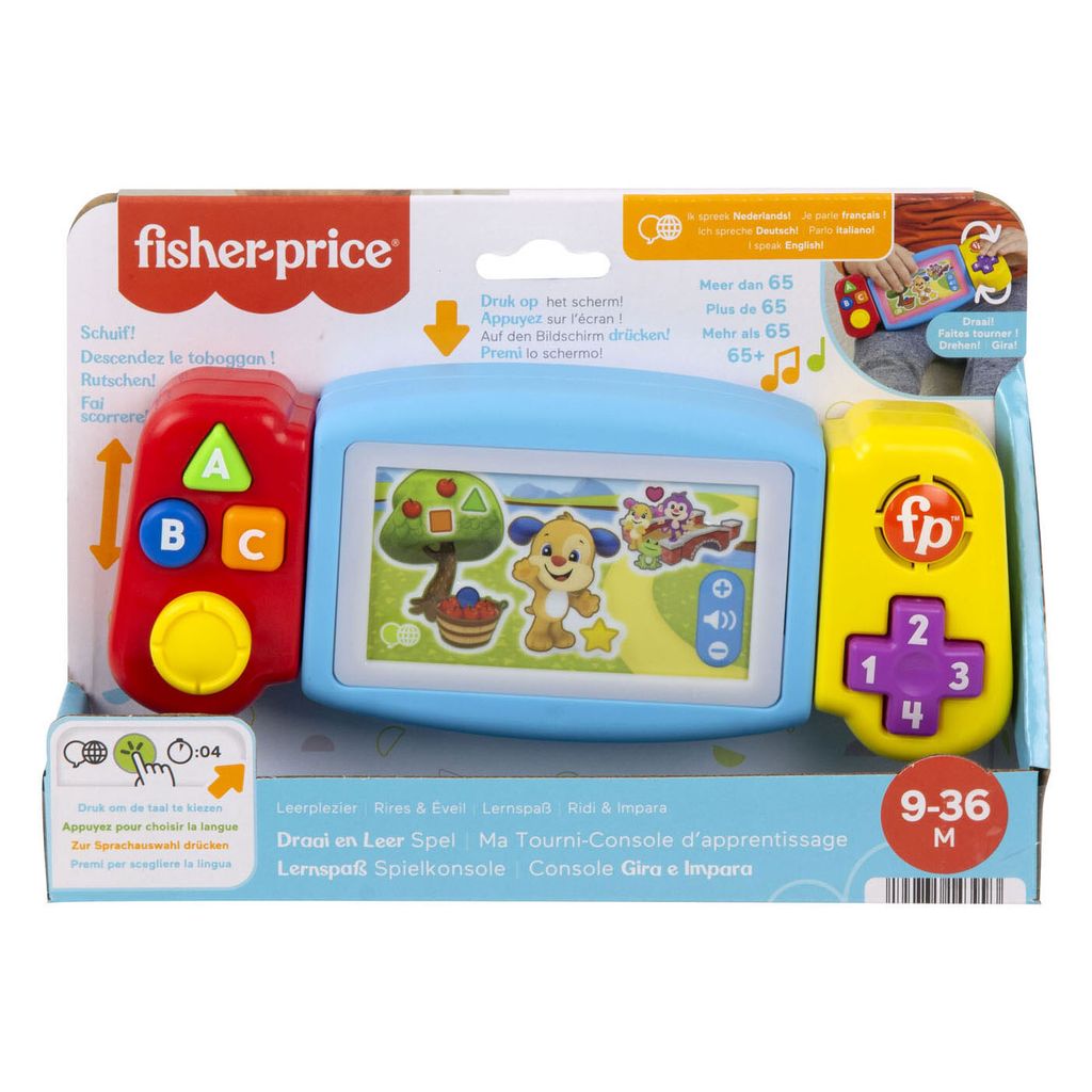 Fisher-Price HNL51 - Lernspaß Videospiel-Attrappe Kinderspielzeug mit Lichtern und Geräuschen sowie Lernliedern, Spielzeug für die Feinmotorik, ...
