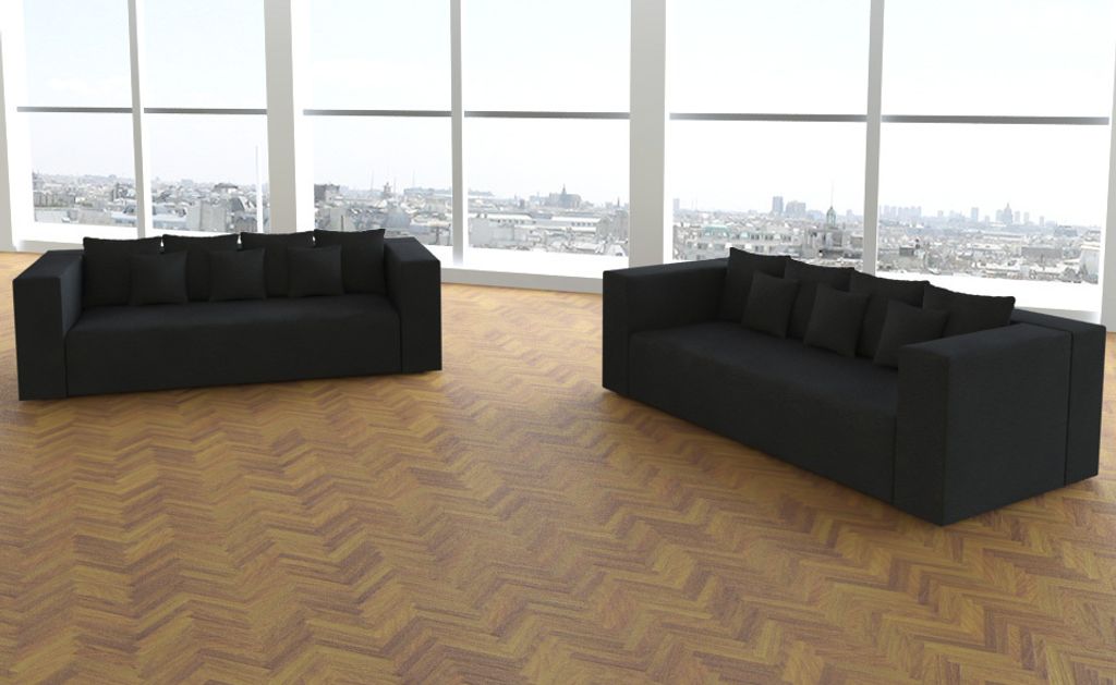 s Designer-Sofaset "Stella" in Alcantara Look