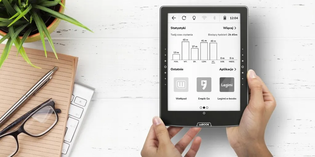 Liseuse numérique compacte INKBOOK Solaris Yellow avec confort oculaire
