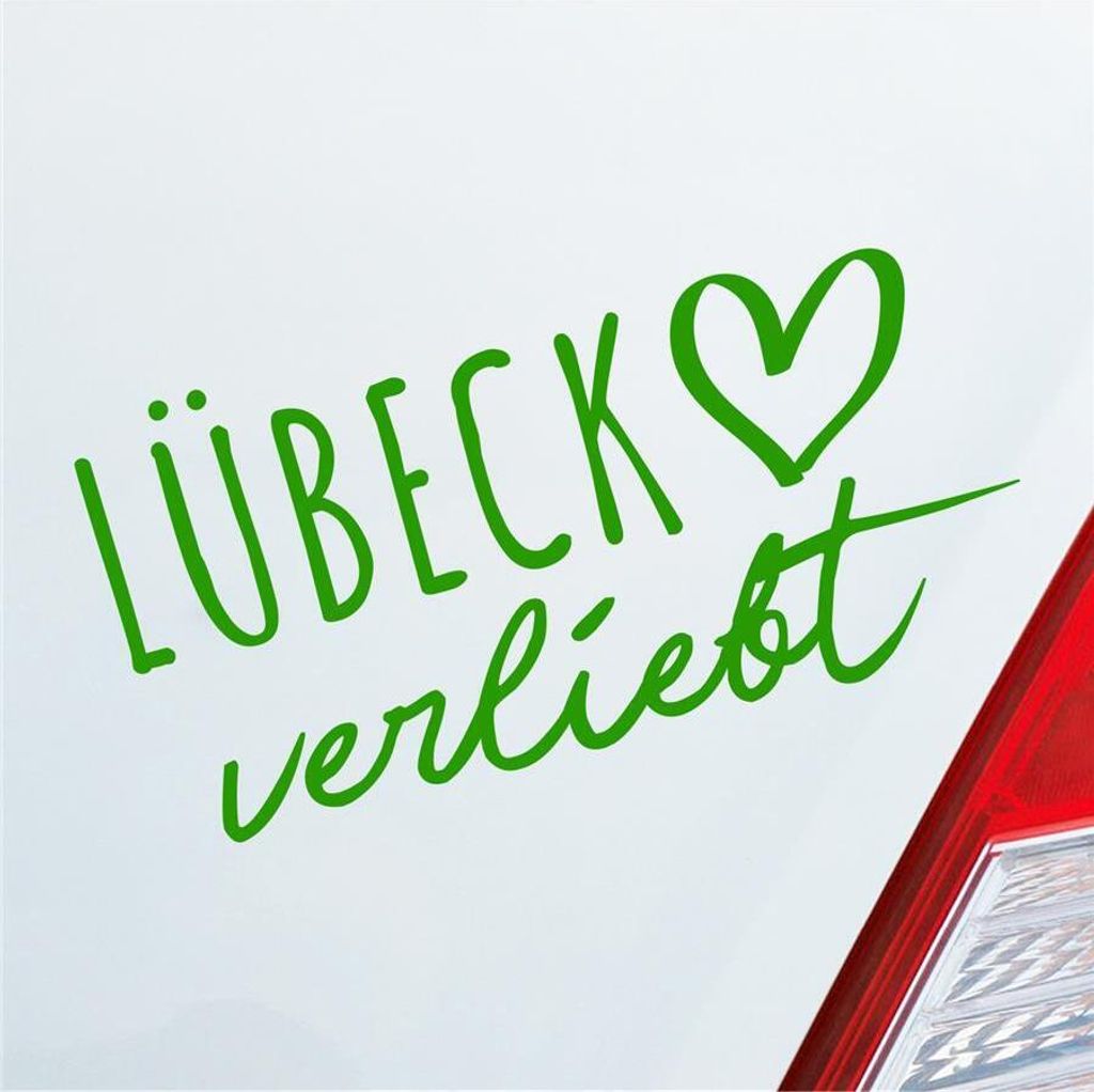 Auto Aufkleber Lübeck verliebt Herz Stadt Heimat Liebe Car Produktbild 