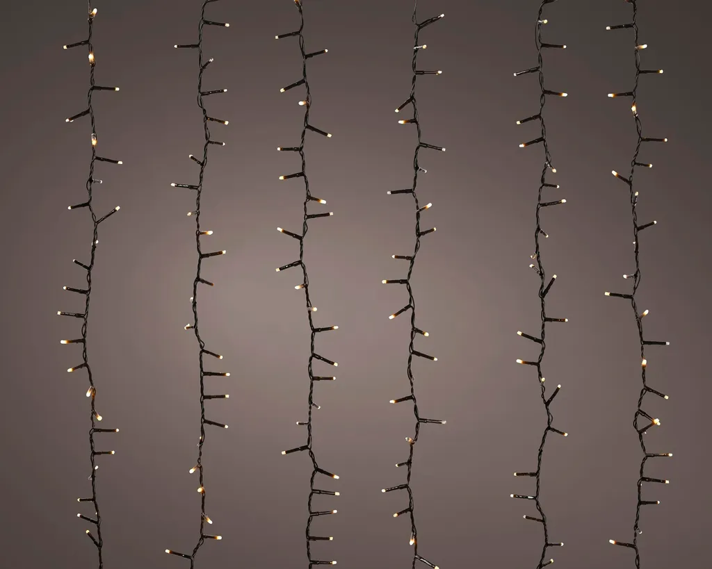 Rideau de Lumière Extérieur 2m Guirlande Cascade pour Déco de Jardin