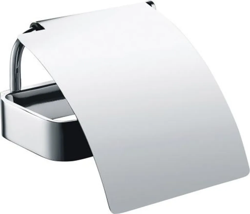 Dérouleur papier toilette SOLO en laiton chromé brillant 12,8 x 13 cm