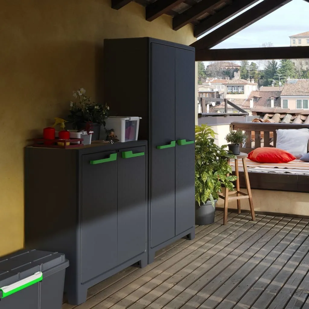 Keter Armoire Basse Moby Gris Graphite 100cm : Rangement Robuste IPX3 - 3
