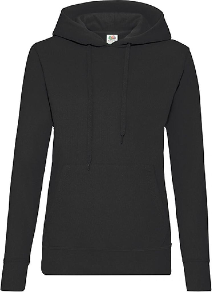 Fruit of the Loom 62-038-0 | Lady-Fit Classic Hooded Sweat - Farbe: Black - Größe: XS