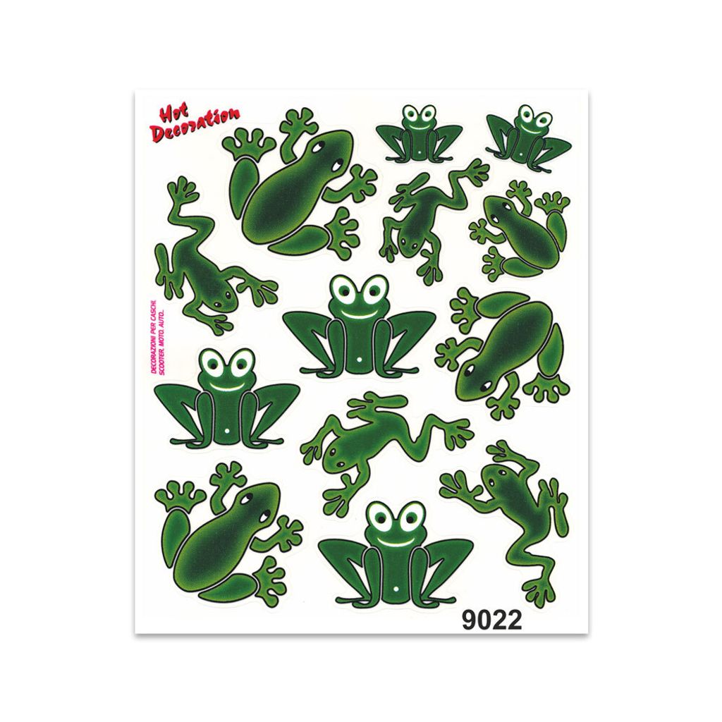 ABARTH Dekorativer Aufkleber Frosch-Motiv 20 x 24 cm langlebig für Helm, Auto, Motorrad