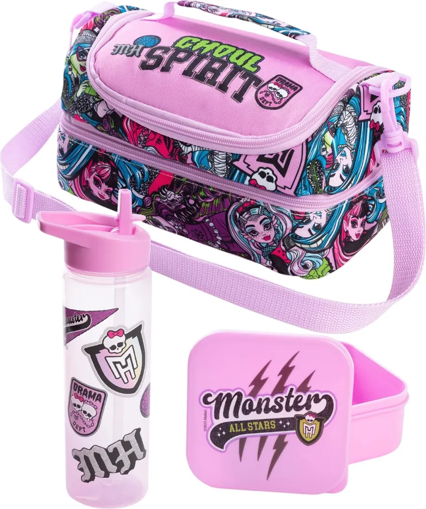 Sacs à goûter Monster High hermétiques et réutilisables en lot de 3