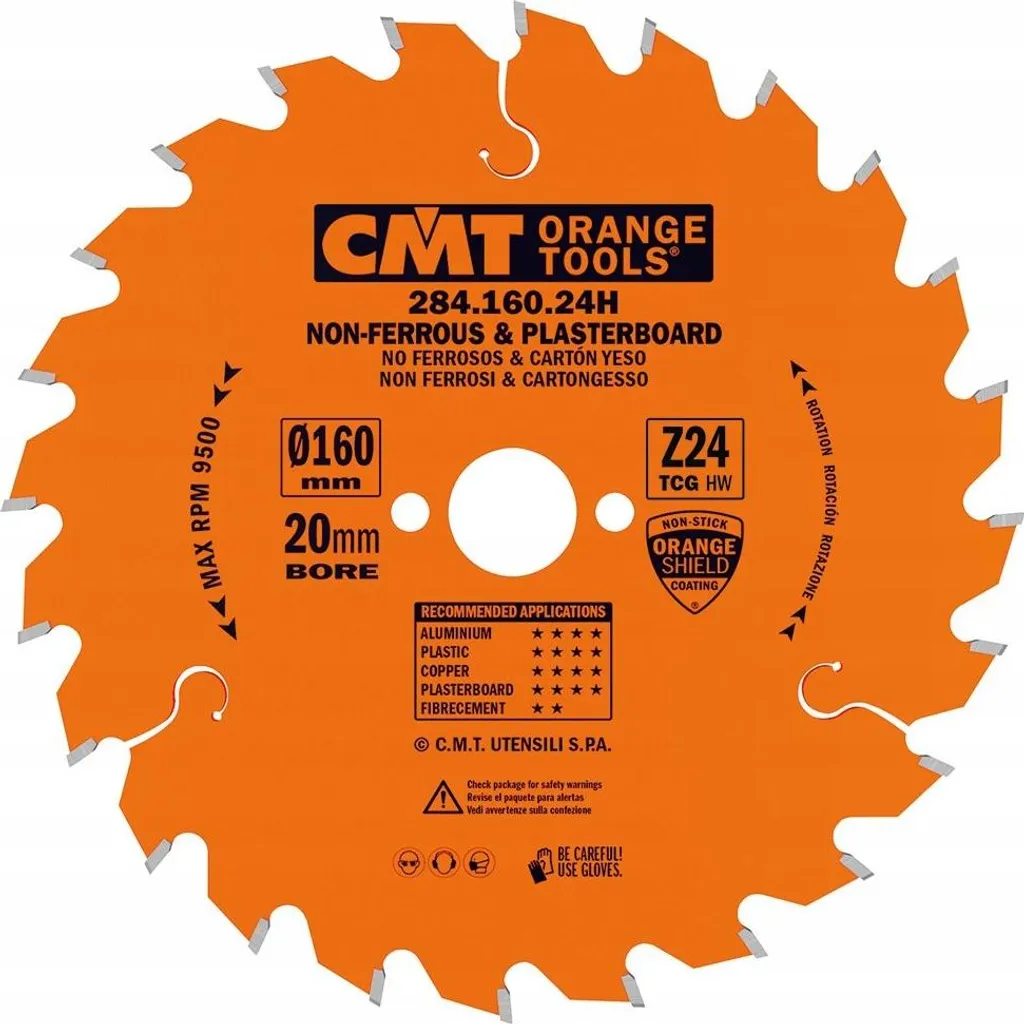Disque de coupe carbure 160mm 24 dents pour profilés alu et tubes en PVC