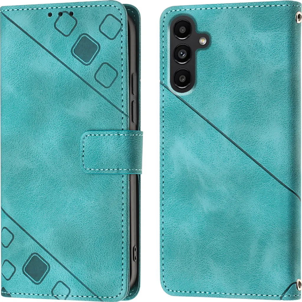 Cover Portafoglio Samsung M13 A13 5G Verde - Design Elegante Rilievo
