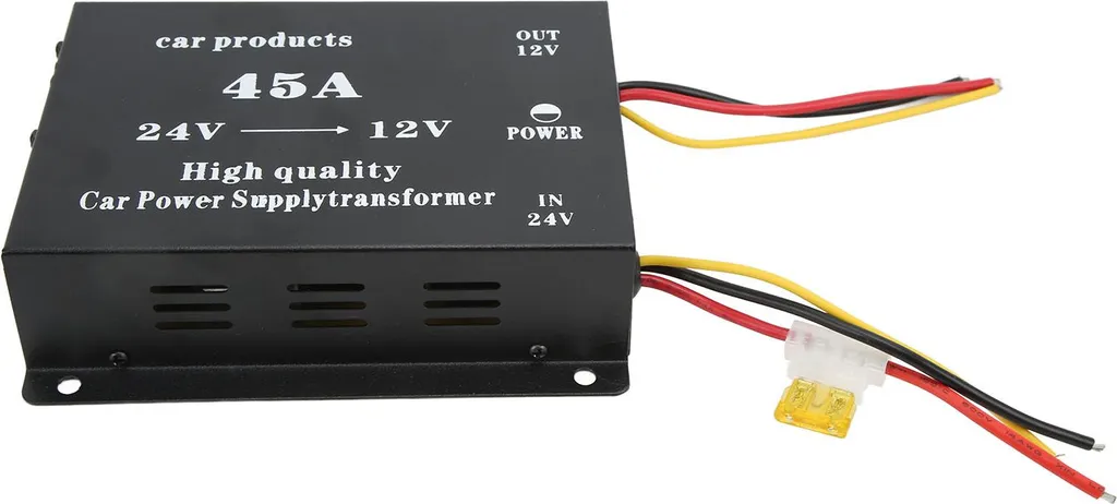 Convertisseur 24V vers 12V 45A Anti Court-circuit Sécurité Automobile