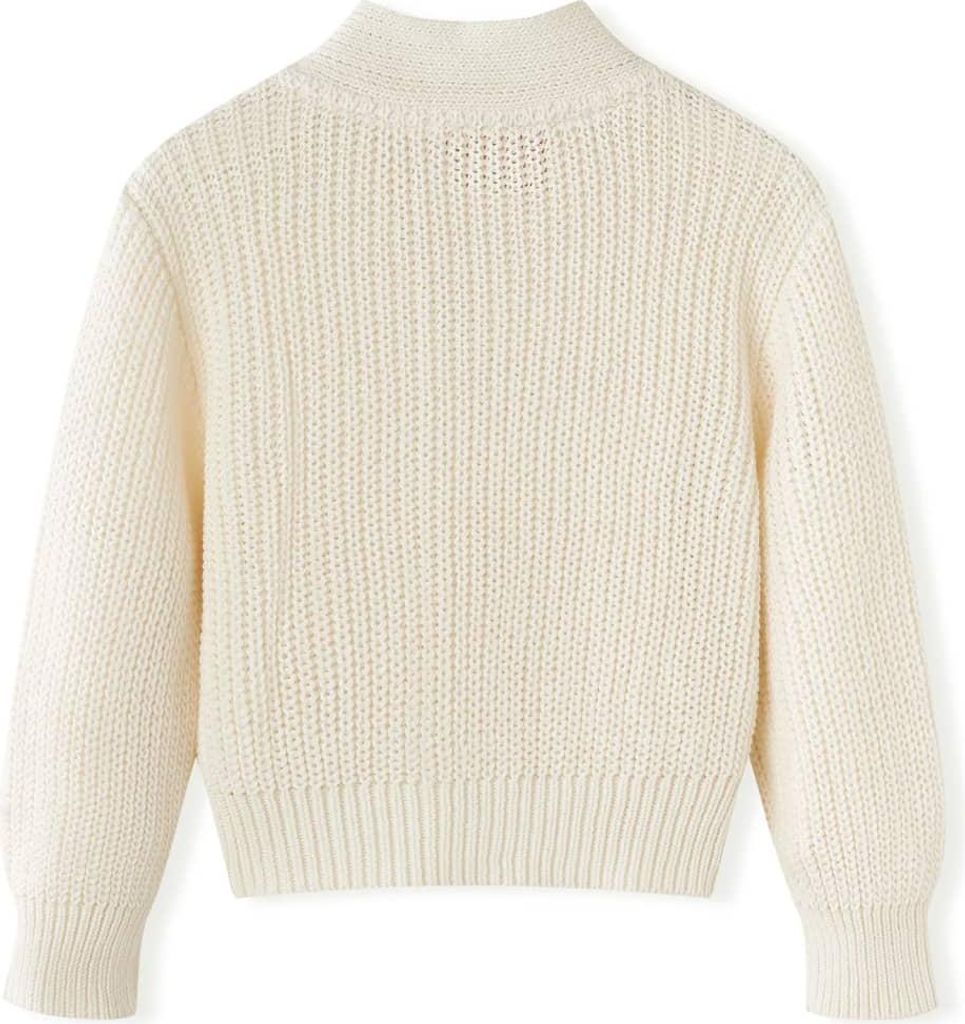 vidaXL Kinder-Strickjacke Schneeweiß 104