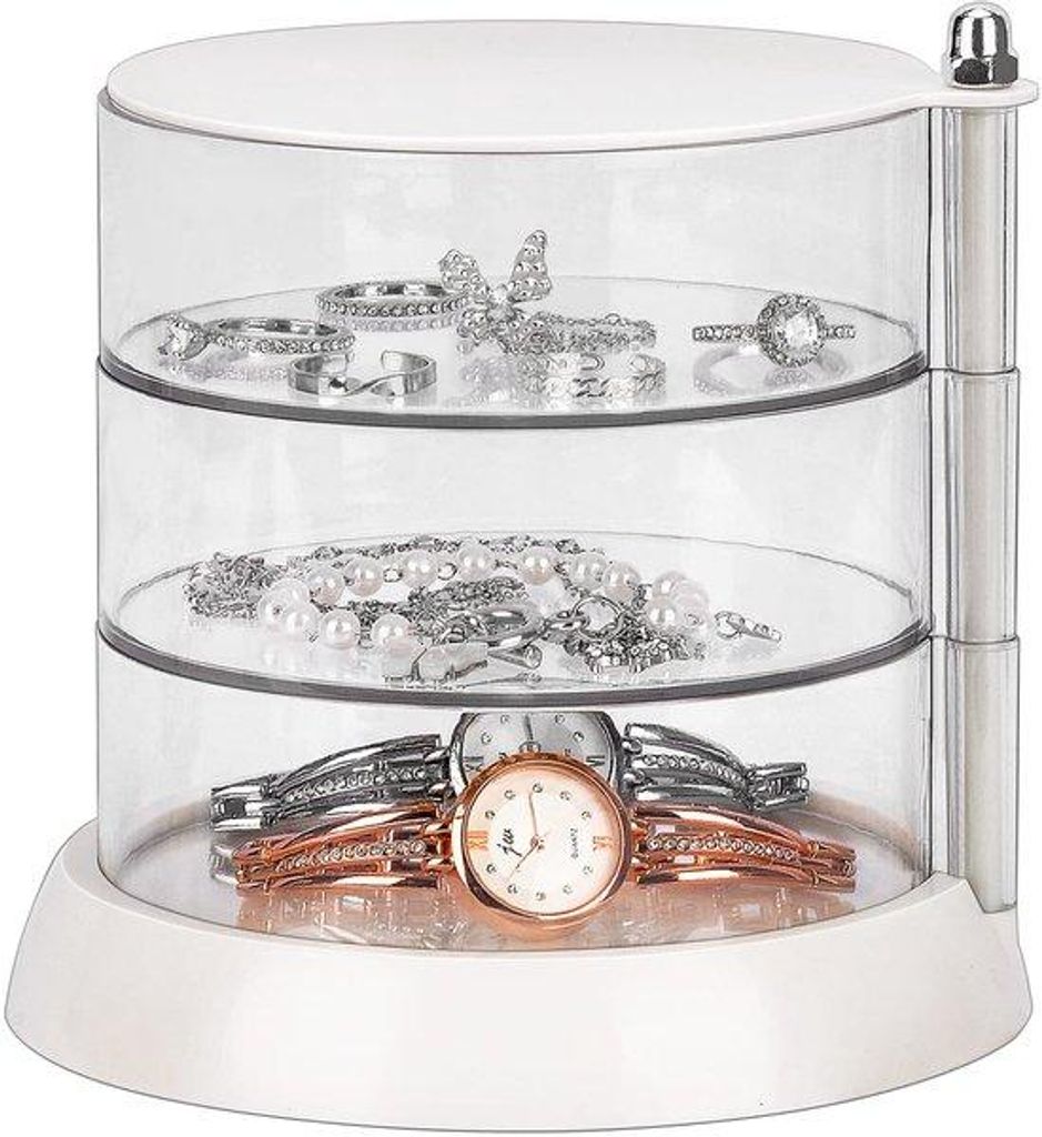 Acryl Organizer für Mädchenhaarzubehör, Durchsichtige 3-Schicht, Klassifizierung und Aufbewahrung für Haaraccessoires und Armbänder