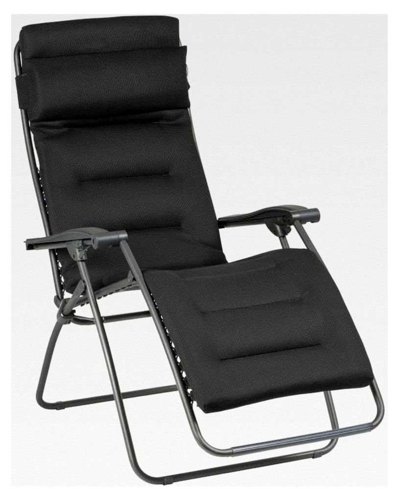 Verstellbarer Clip Zero Gravity Relaxsessel, mit Stahlrohr, Standard, Air Comfort Gartenliegestuhl, geeignet für Terrasse oder Schwimmbad – Acier
