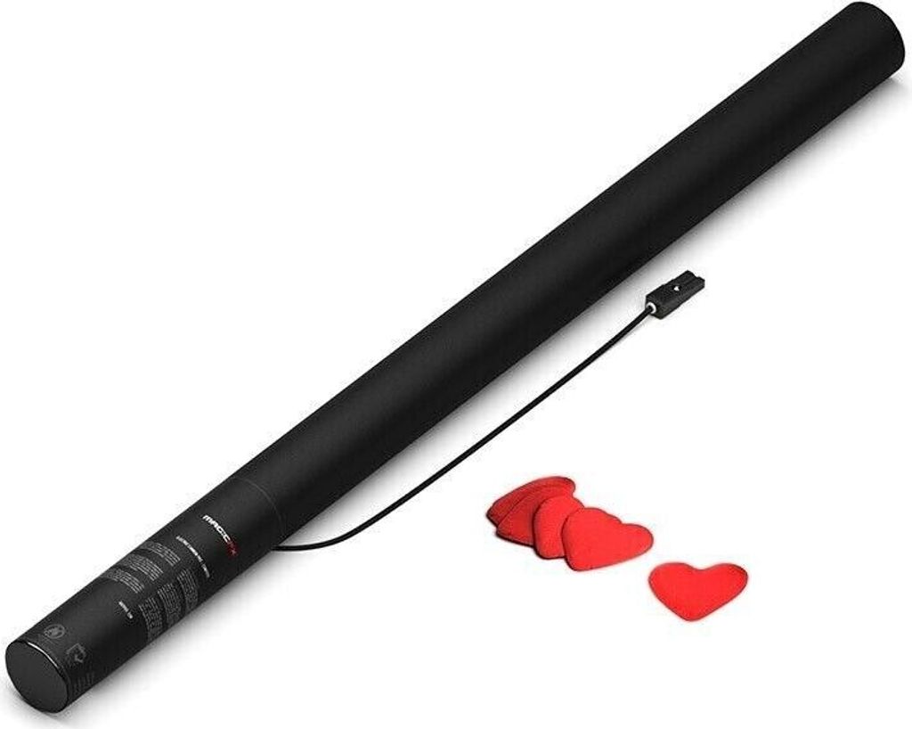Magic FX Elektrische Konfettikanone PRO Herzen 80cm - Rot
