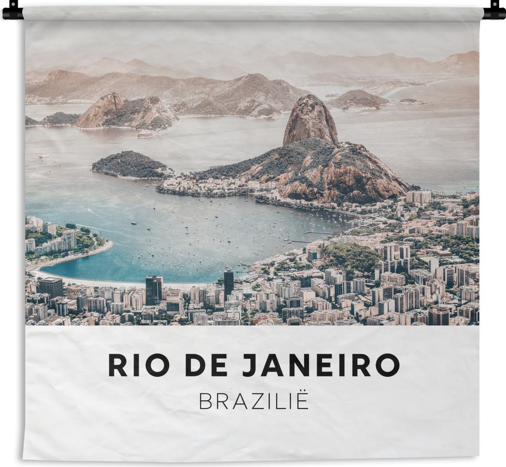 MuchoWow Wandteppich Wandbehang Brasilien - Wasser - Sonne 120x120 cm Tapisserie Dekoration Wandtuch - Modern - Baumwollgewebe