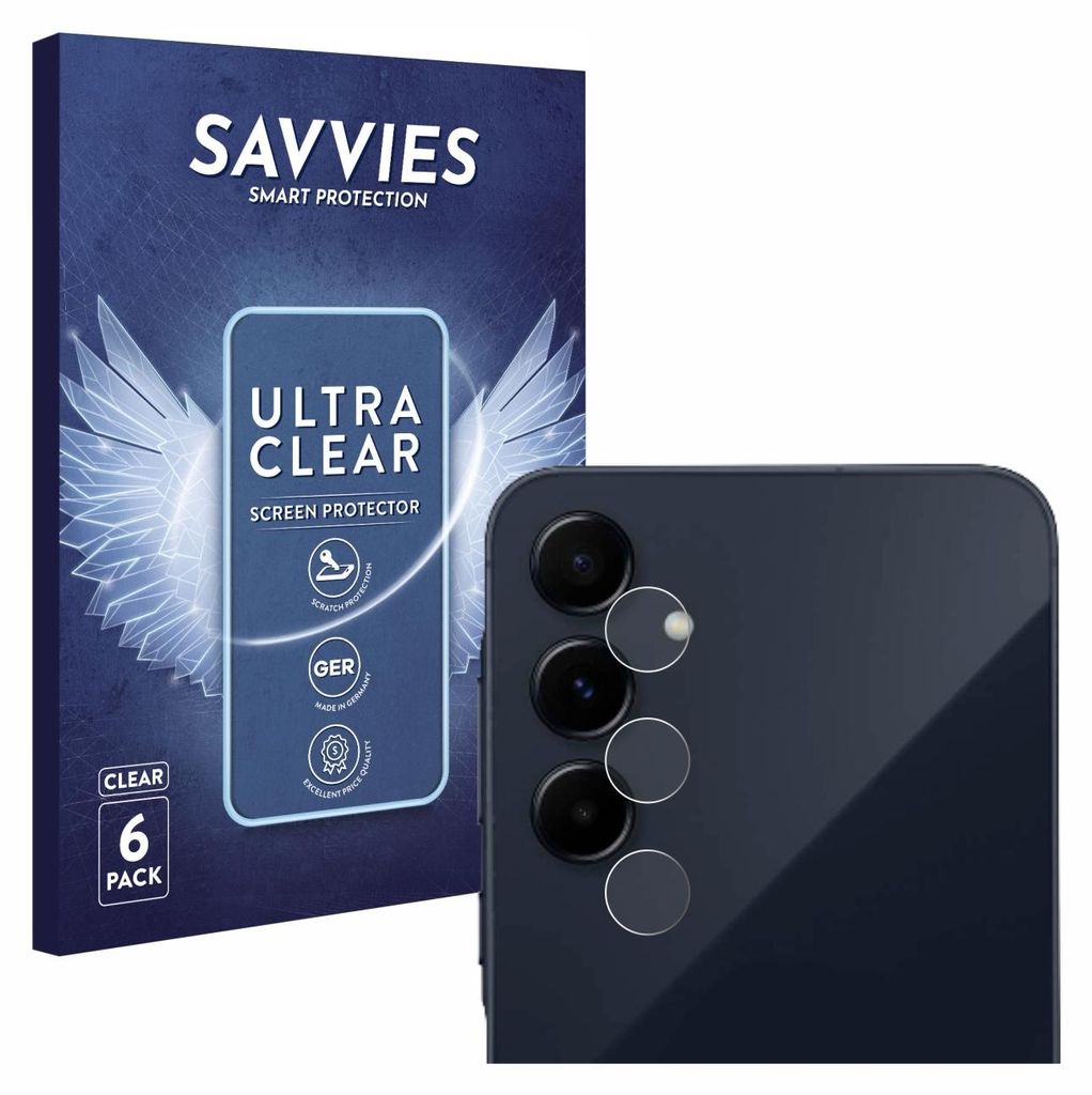 6x Für Samsung Galaxy A55 5G (NUR Kameraschutz) Schutzfolie Savvies Displayschutz Display Schutz Folie Klar Transparent