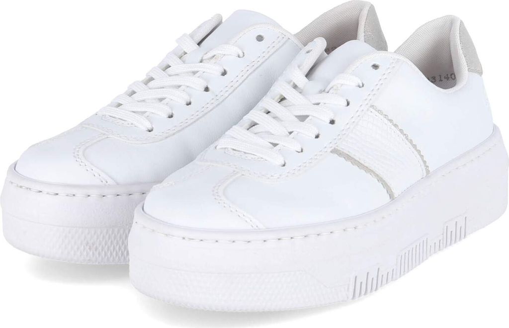 Rieker Damen Low Sneaker Weiß Synthetik Größe: 38 Produktbild 