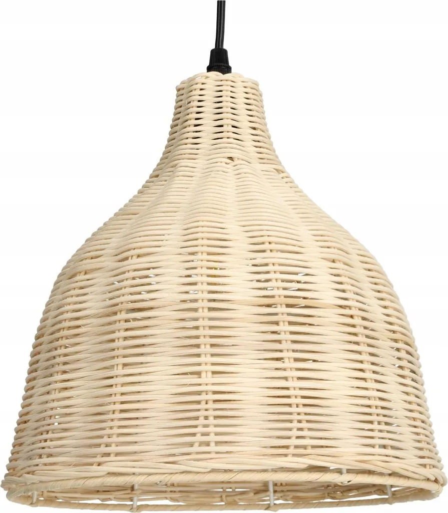 Suspension Boho Rotin Beige E27 Fait Main - Luminaire Artisanal Chic