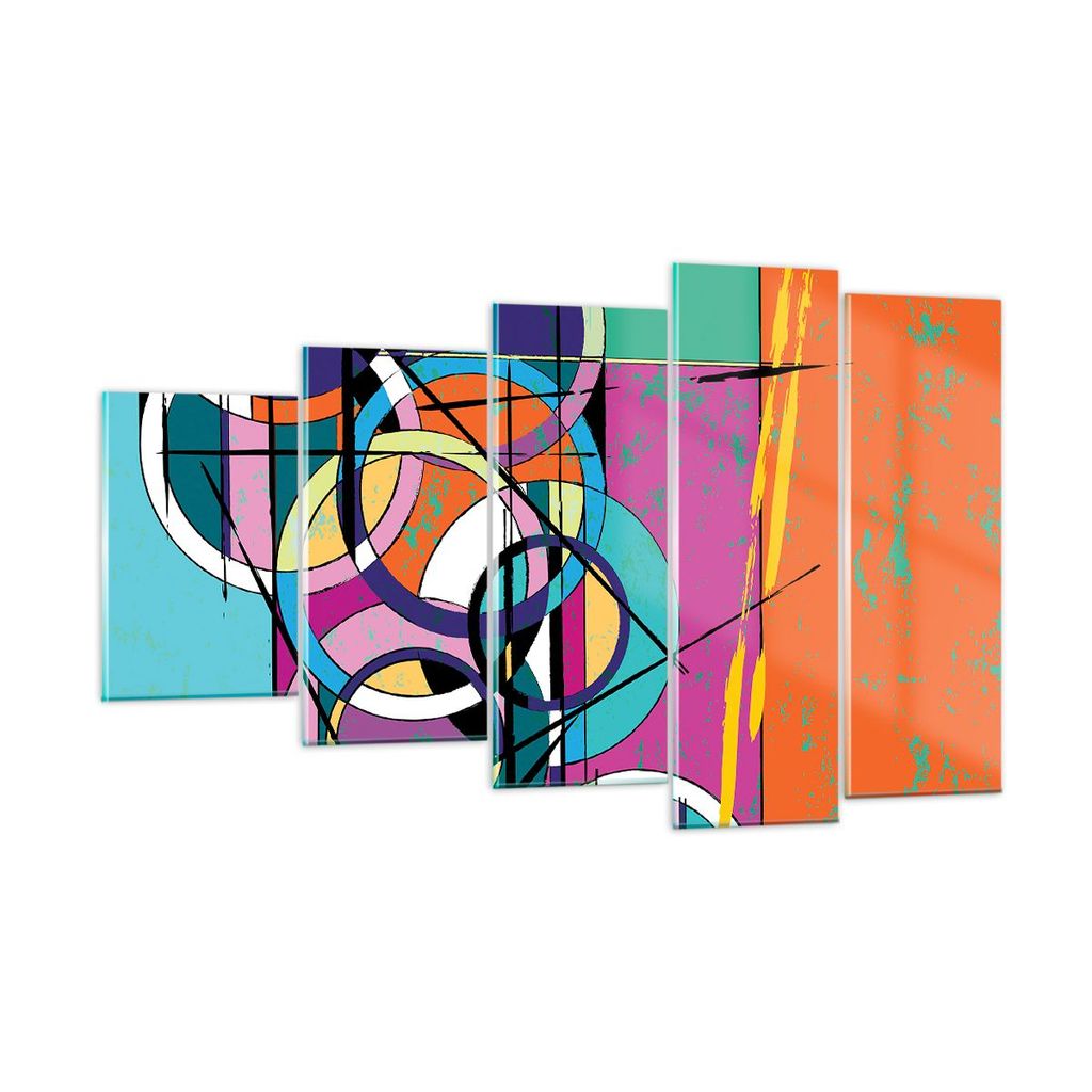 Bilder auf glas - Abstraktion modern - 100x60cm - Glasbilder - Wandbilder - Kunstdruck - zum Aufhängen bereit - Wanddekoration aus Glas - Glas Bil...