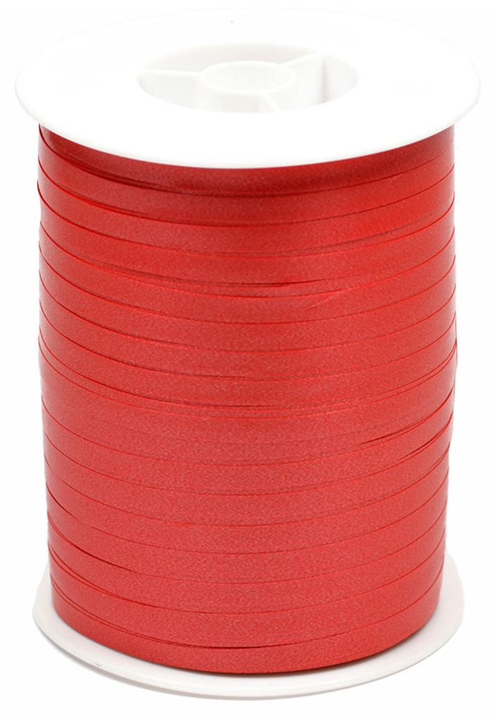 Geschenkband Ringelband 5mm x 500m Rolle Rot Produktbild 