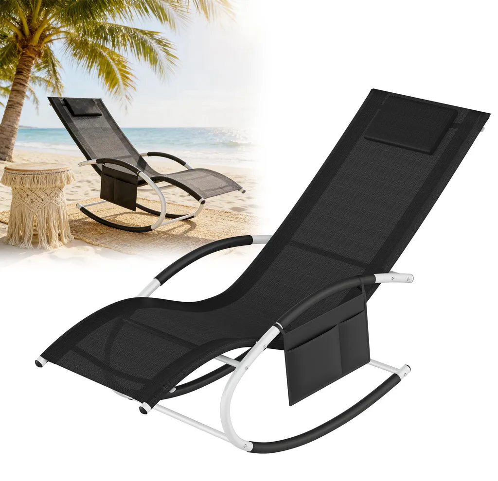 Bain de soleil pliant ergonomique pour jardin et terrasse - Modèle XINZI