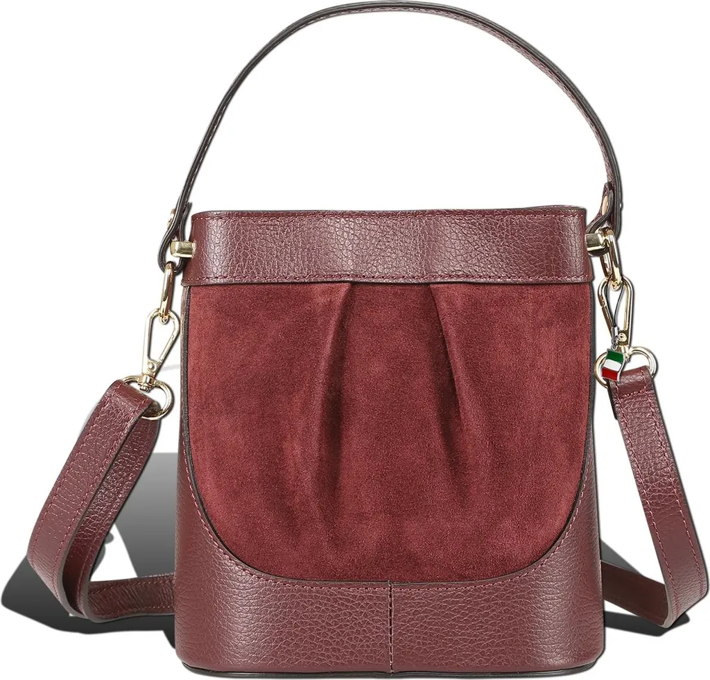 Florence borsa a tracolla da donna in pelle bordeaux rosso D2OTF171R6