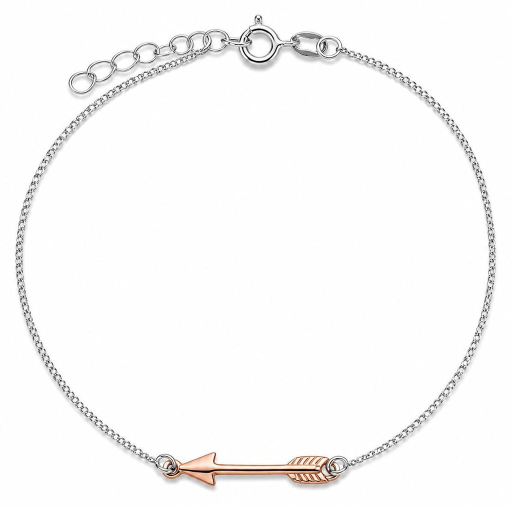 Fußkette Fußkettchen Pfeil Rosegold 925 Silber verstellbar Damen