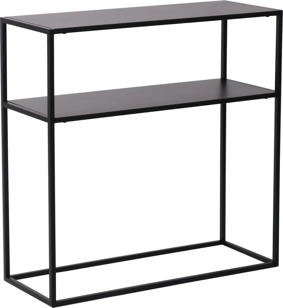 Table console Kuhmo plateau métal noir 80x30 cm - Finition haute qualité