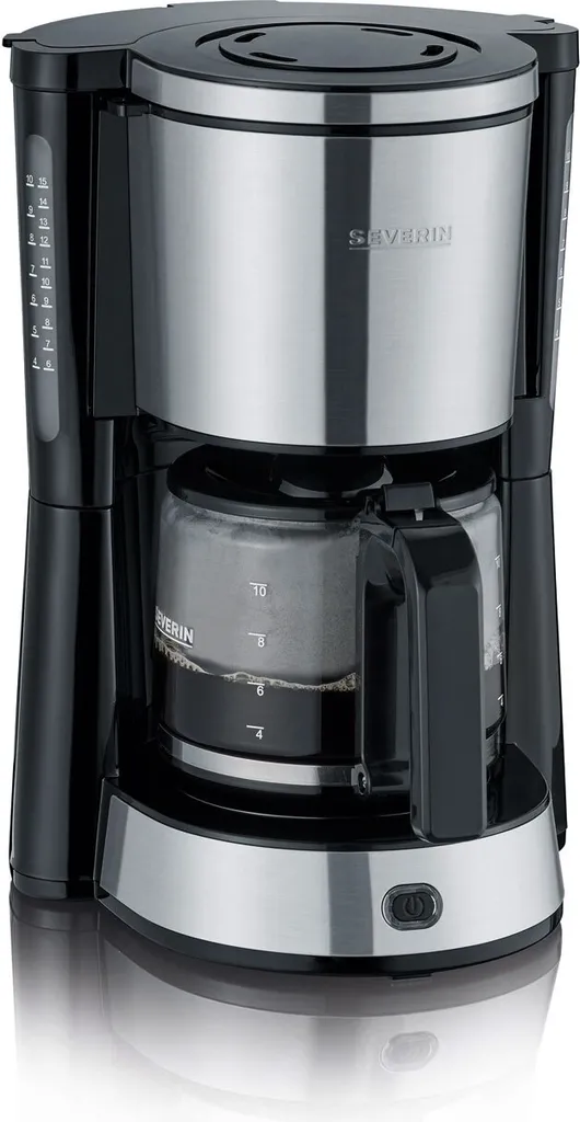 Cafetière pour Petit-Déjeuner Familial Severin KA4823 Noir et Acier