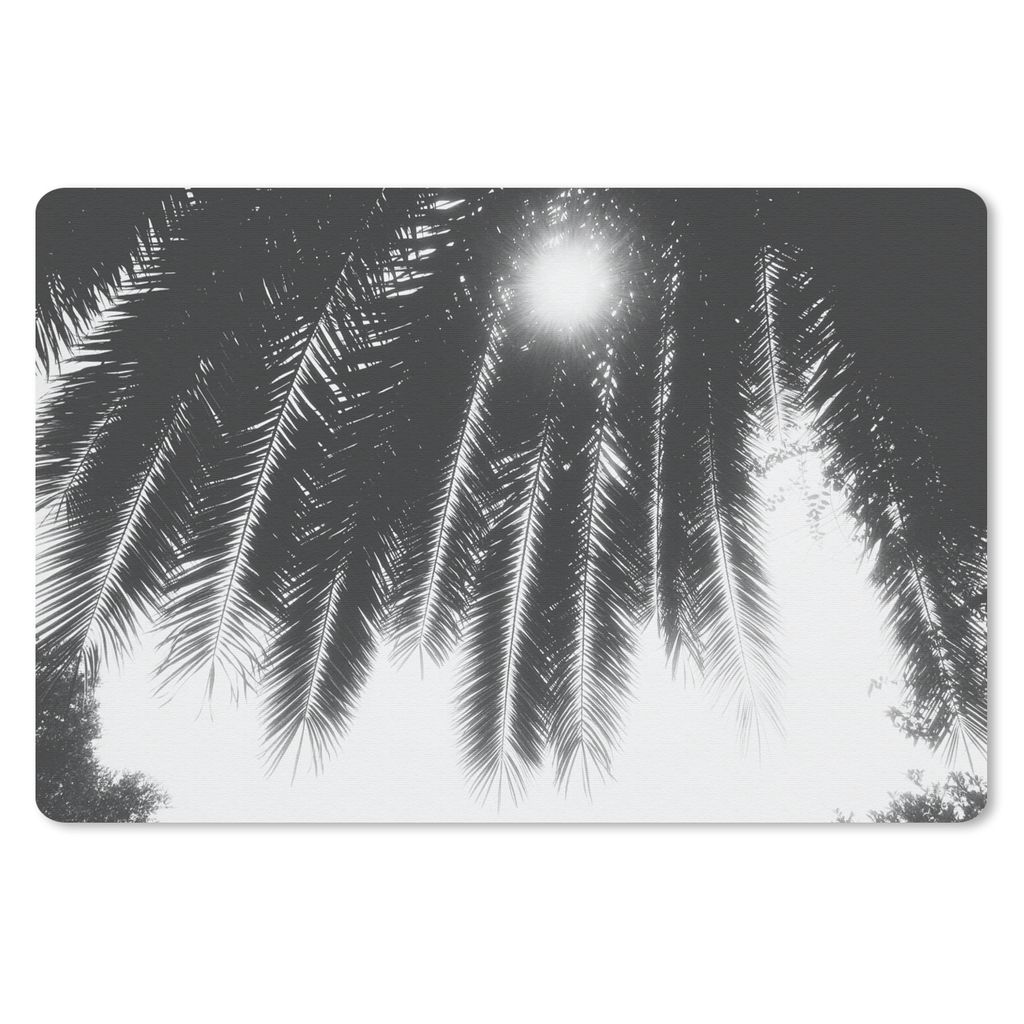 MuchoWow Schreibtischunterlage Palmenblätter - Tropisch - Sonne - Palme 60x40 cm - XXL Mauspad - Großes Mauspad