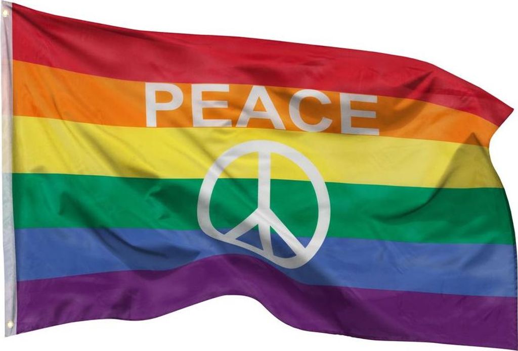 PHENO FLAGS Peace Flagge 90 x 150 cm Fahne Frieden Produktbild 