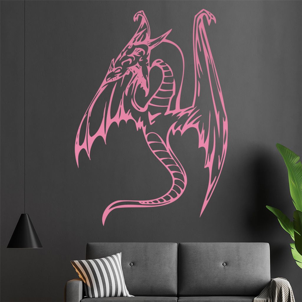 Flugdrache Wandtattoo in 6 Größen - Wandaufkleber Wall Sticker - Dekoration, Küche, Wohnzimmer, Schlafzimmer, Badezimmer