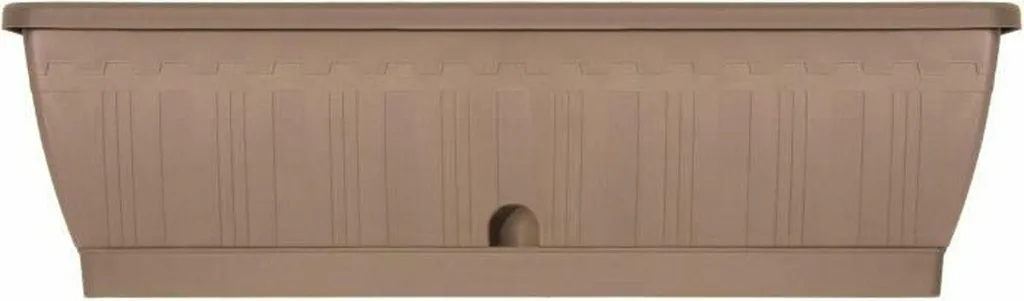 Bac à fleurs avec réserve d'eau Garden ID Taupe 60 cm style contemporain