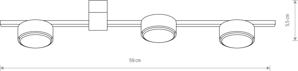 Éclairage LED noir pour plafond moderne PILLS 8263 - Solution gain place