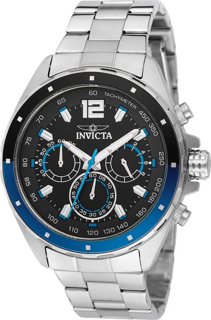 Orologio Invicta Speedway 49364 Analogico Nero Acciaio Inossidabile