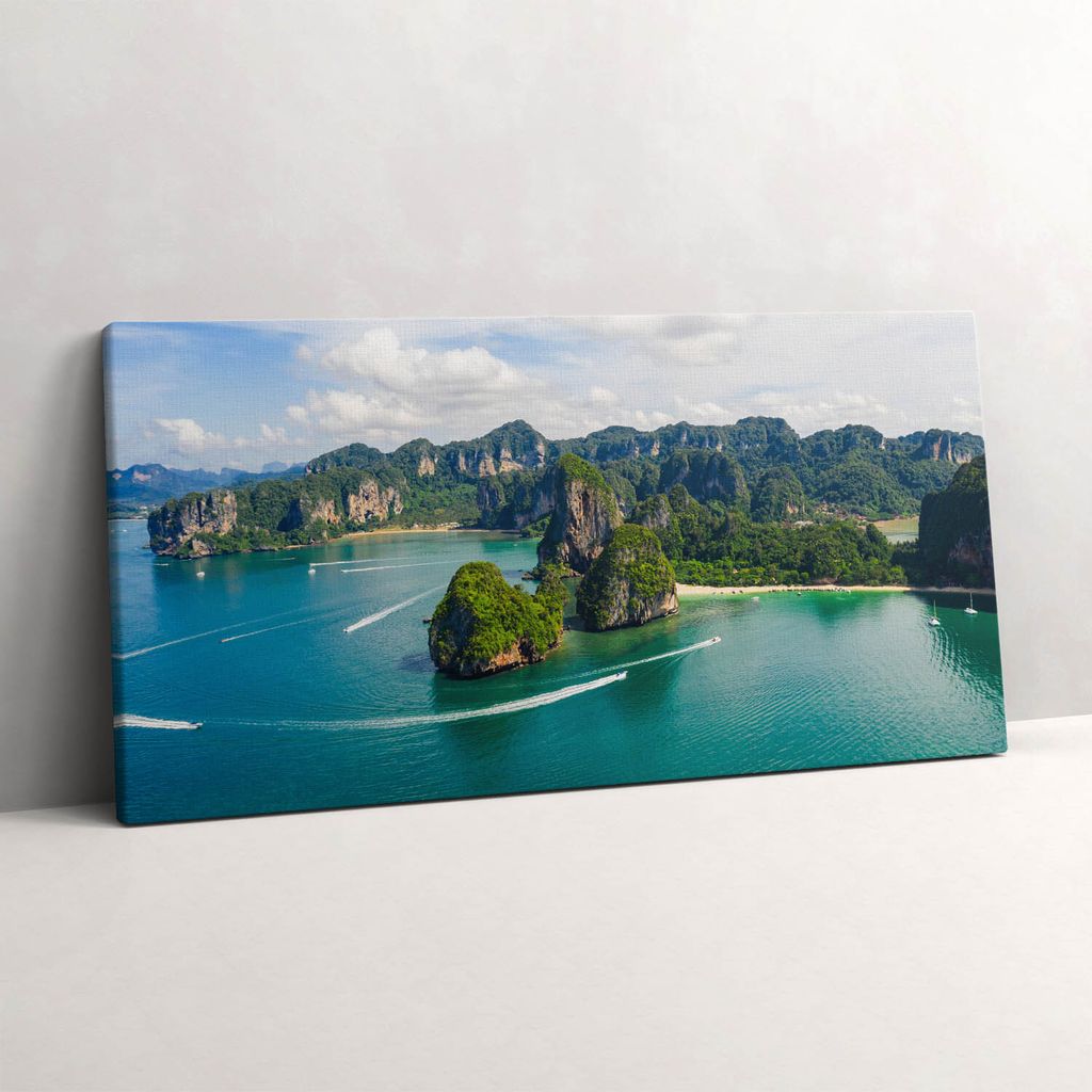 Insel in Thailand – Leinwandbild Wandbild – 120x60 cm – Leinwandbilder – Wandbilder – Schlafzimmer – Flur