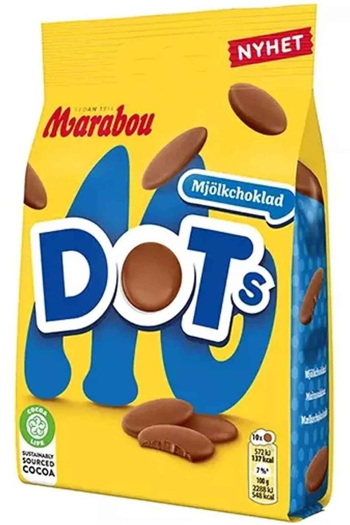 Marabou Dots Mjölkchoklad 120g Produktbild 