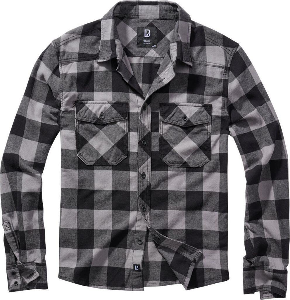 Brandit Check Hemd, schwarz/grau, L Produktbild 