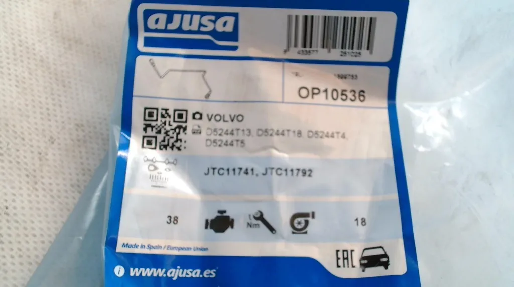 Maintenance Turbo Volvo XC90 20V 2011- Ligne de Lubrification de Rechange