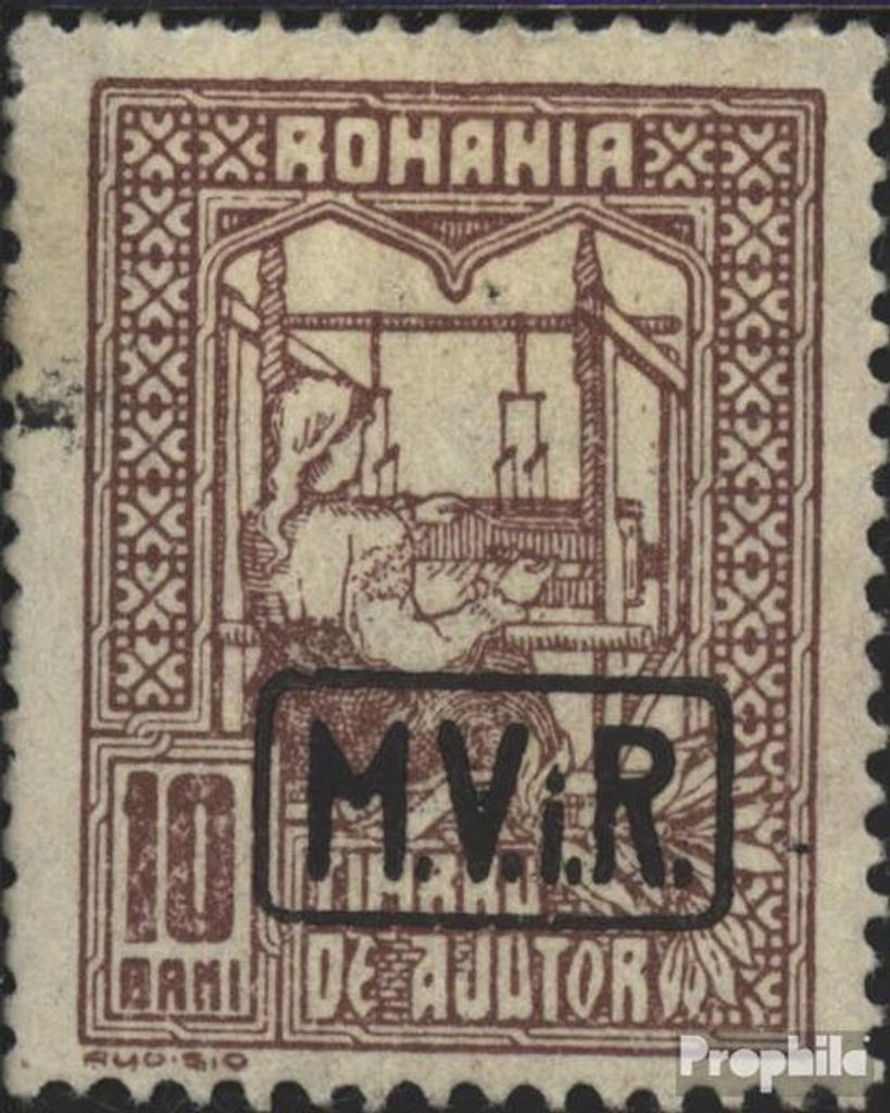Briefmarken Dt. Militärverw. Rumänien 1917 Mi Z3y (kompl.Ausg.) gestempelt Frau am Fenster